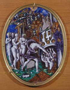 El Descenso de Cristo al Limbo, 1557 de Leonard Limosin